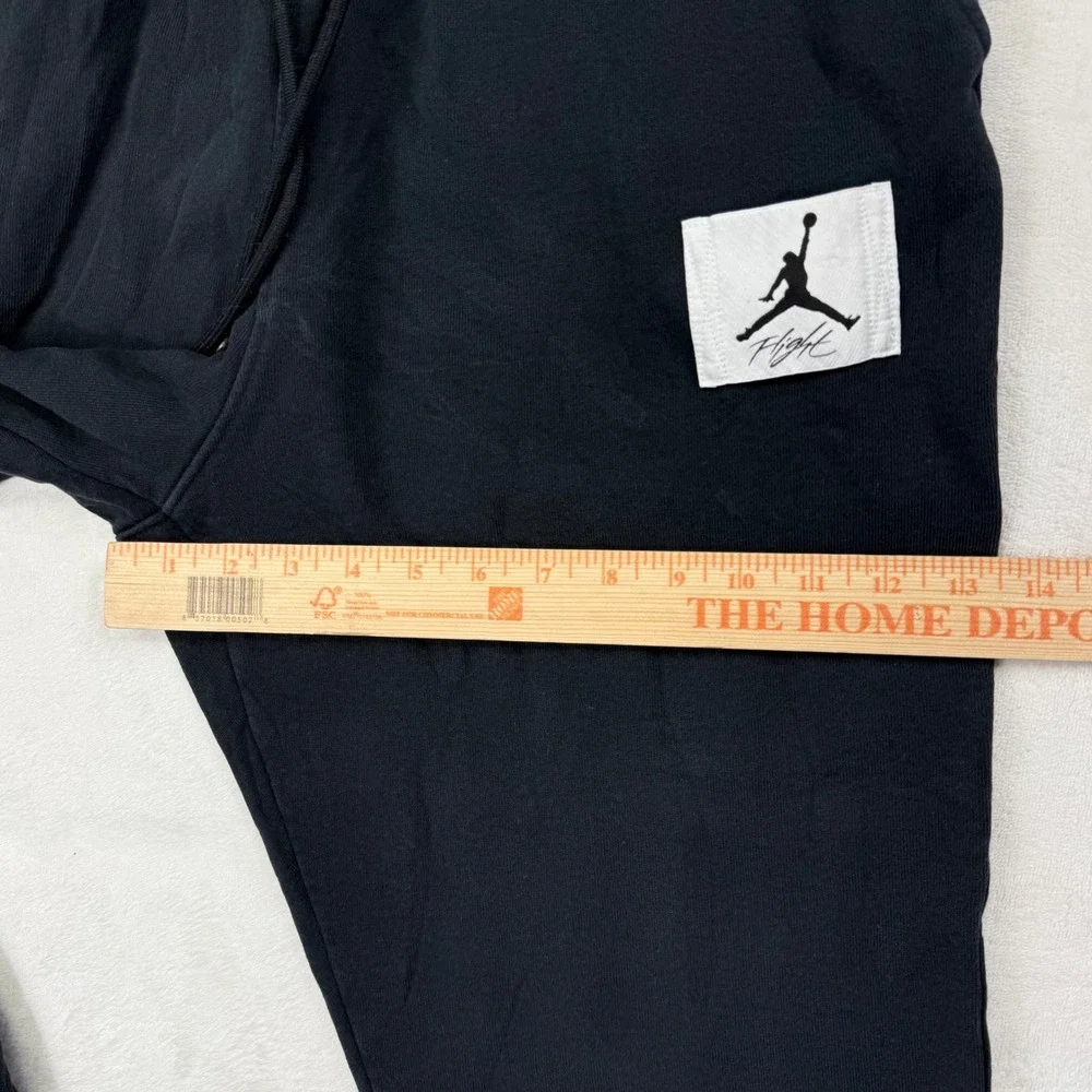 Jordan Flight Essentials Men Black Cotton French Terry Sweatpants Joggers Large
